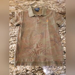 Polo by Ralph Lauren Kids Olive Camo Polo with Orange Pony